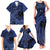 Custom Samoa 62nd Manuia le Aso Tuto'atasi Family Matching Tank Maxi Dress and Hawaiian Shirt Samoan Tatau Blue Art