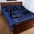 Custom Samoa 62nd Manuia le Aso Tuto'atasi Quilt Bed Set Samoan Tatau Blue Art