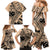 Custom Samoa Manuia le 62 Tausaga O le Tuto’atasi Family Matching Mermaid Dress and Hawaiian Shirt Samoan Tatau Beige Art