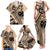 Custom Samoa Manuia le 62 Tausaga O le Tuto’atasi Family Matching Tank Maxi Dress and Hawaiian Shirt Samoan Tatau Beige Art