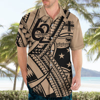 Custom Samoa Manuia le 62 Tausaga O le Tuto’atasi Hawaiian Shirt Samoan Tatau Beige Art