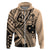 Custom Samoa Manuia le 62 Tausaga O le Tuto’atasi Hoodie Samoan Tatau Beige Art