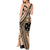 Custom Samoa Manuia le 62 Tausaga O le Tuto’atasi Tank Maxi Dress Samoan Tatau Beige Art