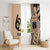 Custom Samoa Manuia le 62 Tausaga O le Tuto’atasi Window Curtain Samoan Tatau Beige Art