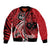 Custom Samoa Manuia le 62 Tausaga O le Tuto’atasi Bomber Jacket Samoan Tatau Red Art