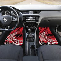 Custom Samoa Manuia le 62 Tausaga O le Tuto’atasi Car Mats Samoan Tatau Red Art