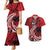 Custom Samoa Manuia le 62 Tausaga O le Tuto’atasi Couples Matching Mermaid Dress and Hawaiian Shirt Samoan Tatau Red Art