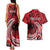 Custom Samoa Manuia le 62 Tausaga O le Tuto’atasi Couples Matching Tank Maxi Dress and Hawaiian Shirt Samoan Tatau Red Art