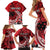 Custom Samoa Manuia le 62 Tausaga O le Tuto’atasi Family Matching Short Sleeve Bodycon Dress and Hawaiian Shirt Samoan Tatau Red Art