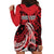 Custom Samoa Manuia le 62 Tausaga O le Tuto’atasi Hoodie Dress Samoan Tatau Red Art