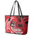 Custom Samoa Manuia le 62 Tausaga O le Tuto’atasi Leather Tote Bag Samoan Tatau Red Art