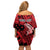 Custom Samoa Manuia le 62 Tausaga O le Tuto’atasi Off Shoulder Short Dress Samoan Tatau Red Art