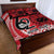 Custom Samoa Manuia le 62 Tausaga O le Tuto’atasi Quilt Bed Set Samoan Tatau Red Art