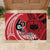 Custom Samoa Manuia le 62 Tausaga O le Tuto’atasi Rubber Doormat Samoan Tatau Red Art