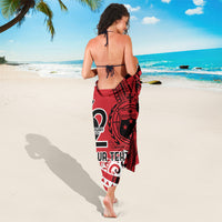 Custom Samoa Manuia le 62 Tausaga O le Tuto’atasi Sarong Samoan Tatau Red Art
