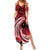 Custom Samoa Manuia le 62 Tausaga O le Tuto’atasi Summer Maxi Dress Samoan Tatau Red Art