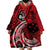 Custom Samoa Manuia le 62 Tausaga O le Tuto’atasi Wearable Blanket Hoodie Samoan Tatau Red Art