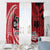 Custom Samoa Manuia le 62 Tausaga O le Tuto’atasi Window Curtain Samoan Tatau Red Art