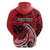 Custom Samoa Manuia le 62 Tausaga O le Tuto’atasi Zip Hoodie Samoan Tatau Red Art