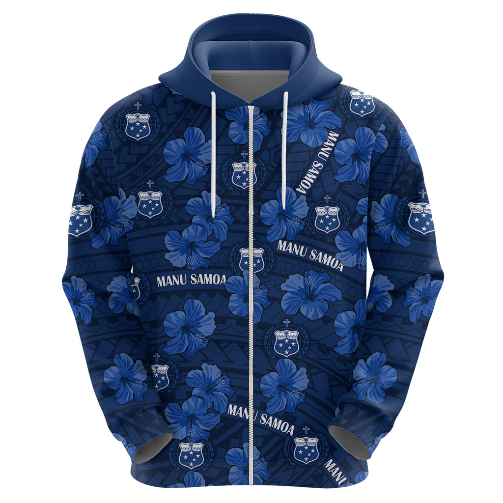 Manu Samoa Rugby Hoodie Polynesian Style With Hibiscus LT9 - Polynesian Pride