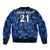 (Custom Text And Number) Manu Samoa Rugby Bomber Jacket Polynesian Style With Hibiscus LT9 - Polynesian Pride