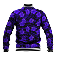 Polynesian Pride Hawaii Style With Hibiscus Baseball Jacket Blue LT9 - Polynesian Pride