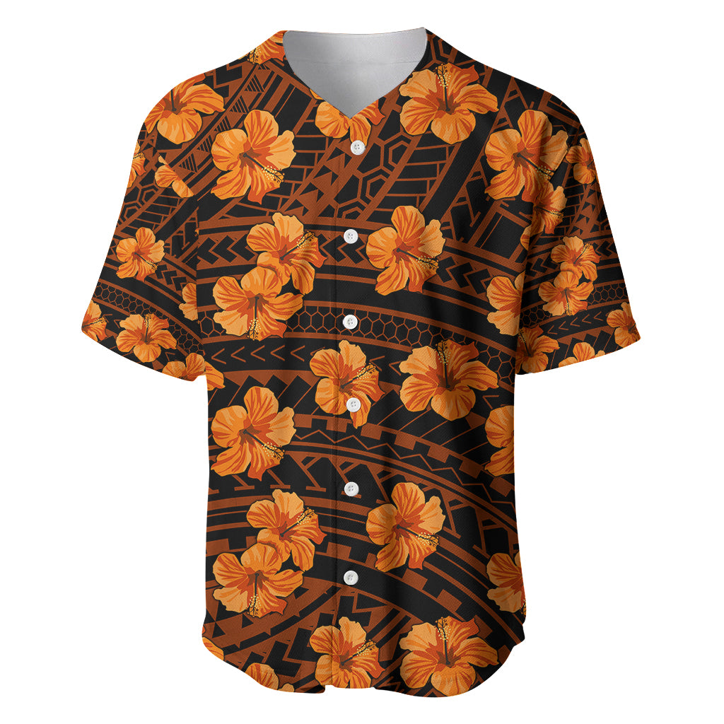 Polynesian Pride Hawaii Style With Hibiscus Baseball Jersey Gold LT9 Gold - Polynesian Pride