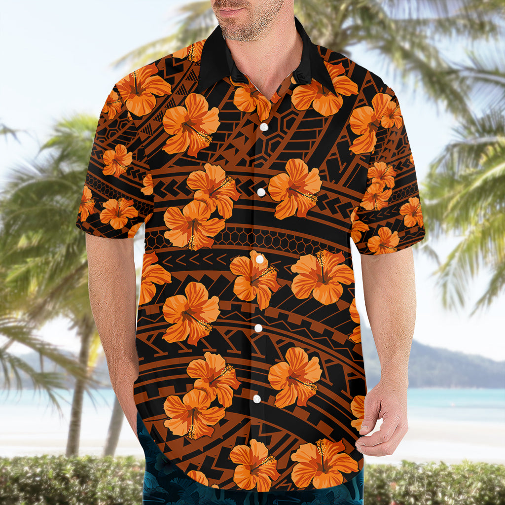 Polynesian Pride Hawaii Style With Hibiscus Hawaiian Shirt Gold LT9 - Polynesian Pride