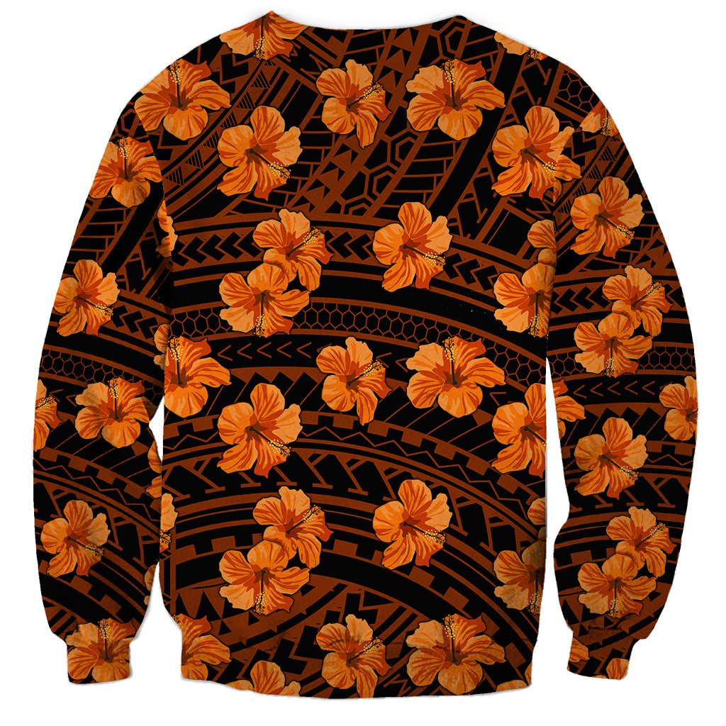 Polynesian Pride Hawaii Style With Hibiscus Sweatshirt Gold LT9 - Polynesian Pride