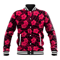 Polynesian Pride Hawaii Style With Hibiscus Baseball Jacket Pink LT9 Unisex Pink - Polynesian Pride