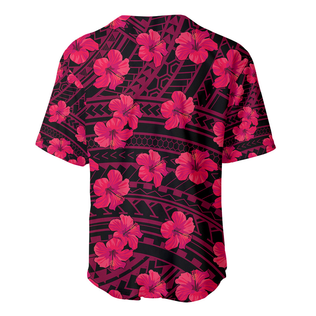 Polynesian Pride Hawaii Style With Hibiscus Baseball Jersey Pink LT9 - Polynesian Pride