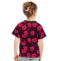 Polynesian Pride Hawaii Style With Hibiscus Kid T Shirt Pink LT9 - Polynesian Pride