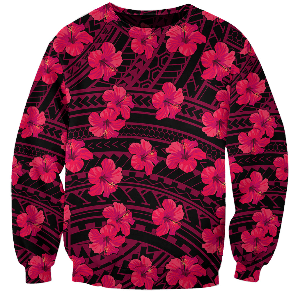 Polynesian Pride Hawaii Style With Hibiscus Sweatshirt Pink LT9 Unisex Pink - Polynesian Pride