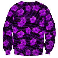 Polynesian Pride Hawaii Style With Hibiscus Sweatshirt Purple LT9 - Polynesian Pride
