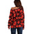 Polynesian Pride Hawaii Style With Hibiscus Off Shoulder Sweater Red LT9 - Polynesian Pride