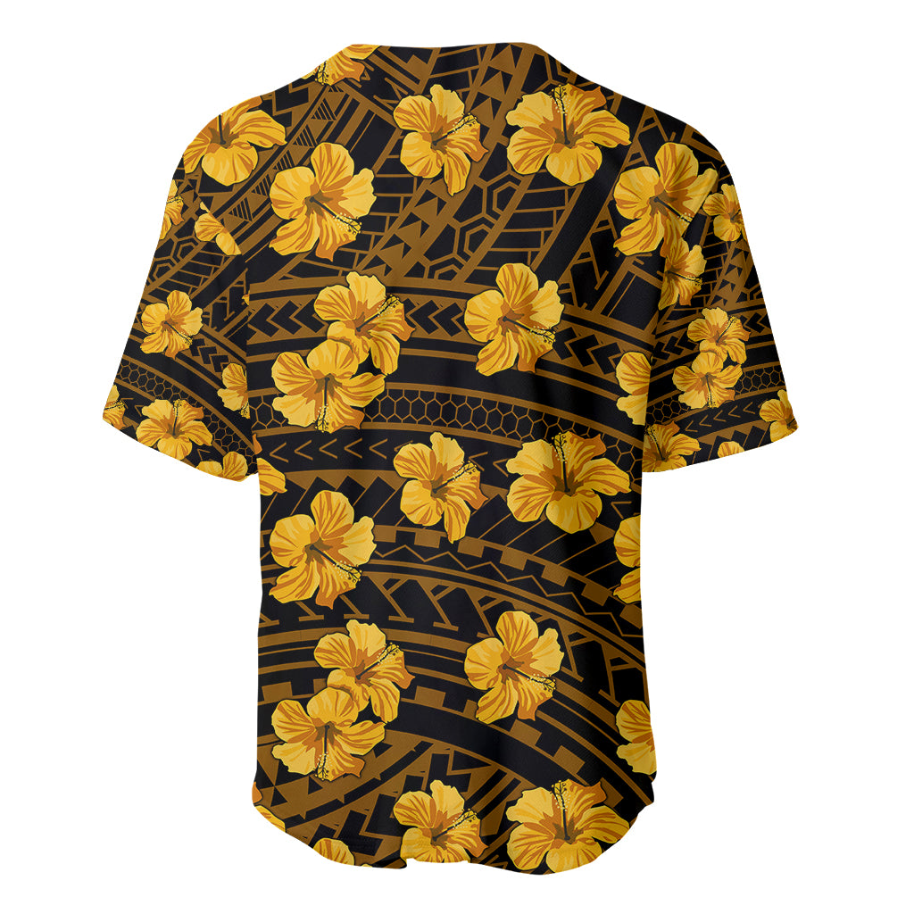 Polynesian Pride Hawaii Style With Hibiscus Baseball Jersey Yellow LT9 - Polynesian Pride