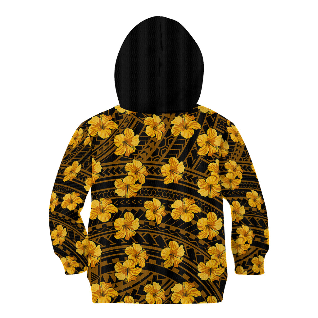 Polynesian Pride Hawaii Style With Hibiscus Kid Hoodie Yellow LT9 - Polynesian Pride