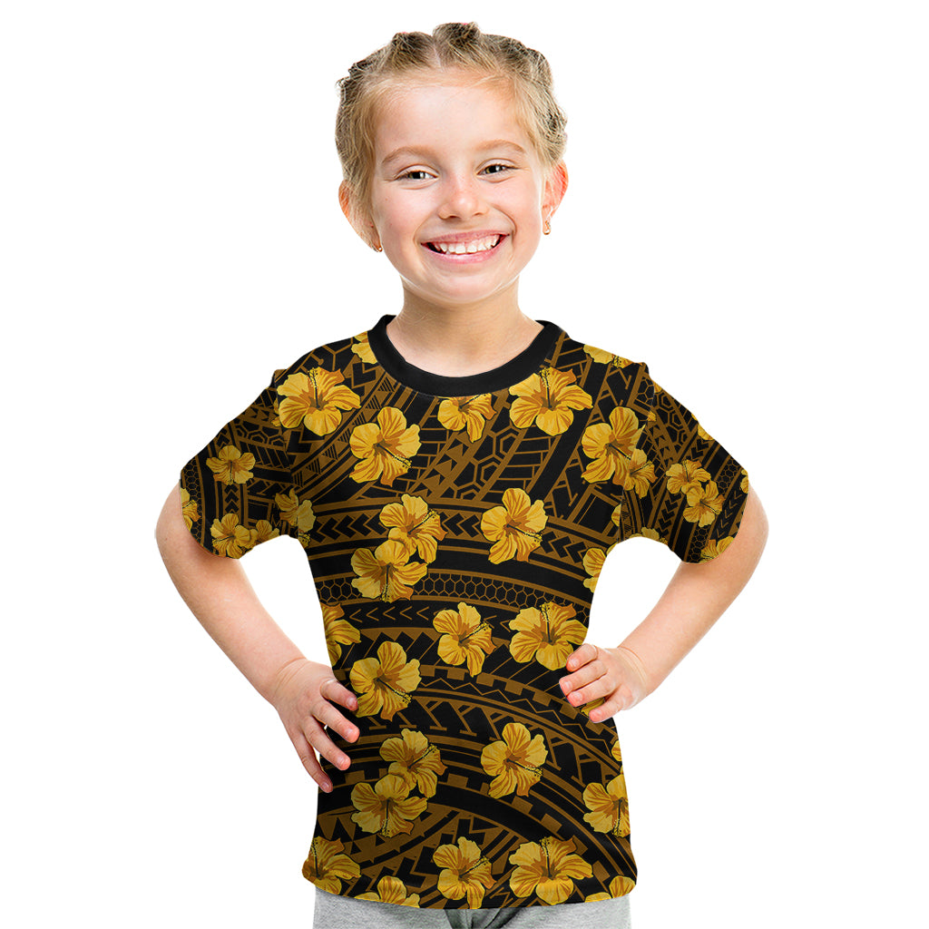 Polynesian Pride Hawaii Style With Hibiscus Kid T Shirt Yellow LT9 Yellow - Polynesian Pride