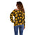 Polynesian Pride Hawaii Style With Hibiscus Off Shoulder Sweater Yellow LT9 - Polynesian Pride