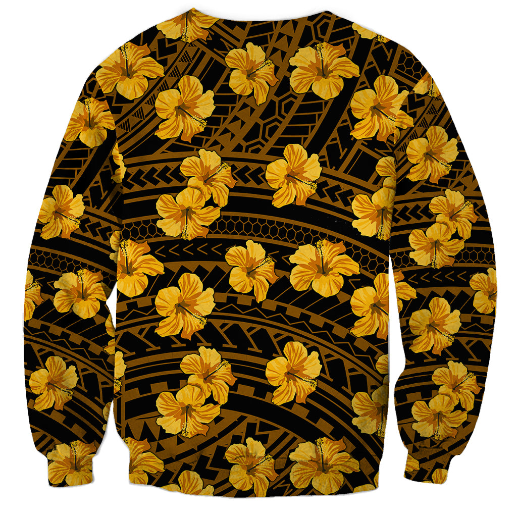 Polynesian Pride Hawaii Style With Hibiscus Sweatshirt Yellow LT9 - Polynesian Pride