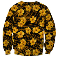 Polynesian Pride Hawaii Style With Hibiscus Sweatshirt Yellow LT9 - Polynesian Pride
