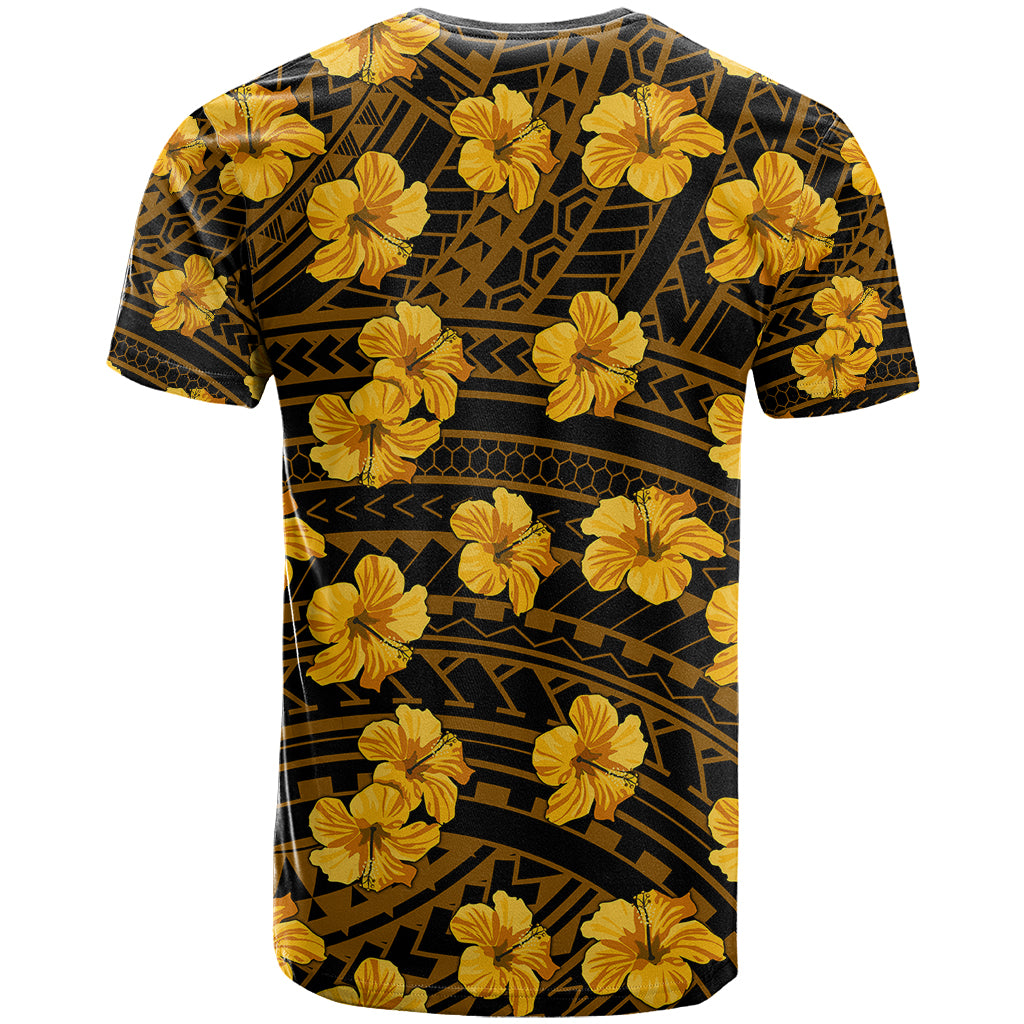 Polynesian Pride Hawaii Style With Hibiscus T Shirt Yellow LT9 - Polynesian Pride