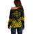 Philippines Independence Day Off Shoulder Sweater Pechera With Side Barong Patterns LT9 - Polynesian Pride