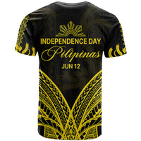 Philippines Independence Day T Shirt Pechera With Side Barong Patterns LT9 - Polynesian Pride