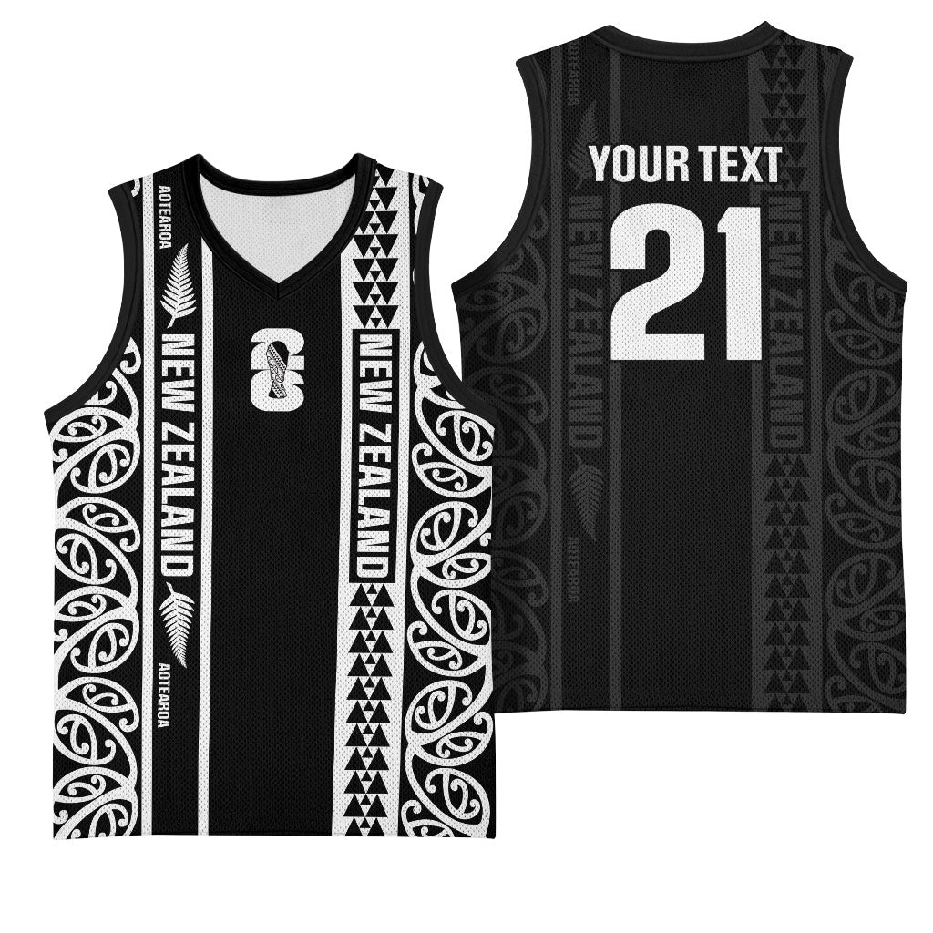 Custom New Zealand Football White Fern Supporter Basketball Jersey
