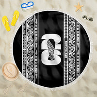 New Zealand Football White Fern Supporter Beach Blanket LT9 One Size 150cm Black - Polynesian Pride