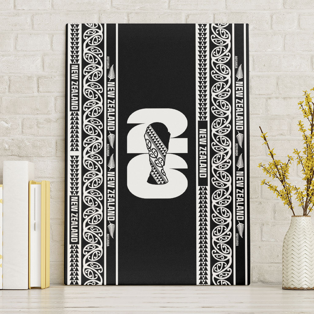 New Zealand Football White Fern Supporter Canvas Wall Art LT9 Without Frame Black - Polynesian Pride