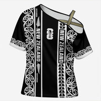 Custom New Zealand Football White Fern Supporter Cross Shoulder Shirt
