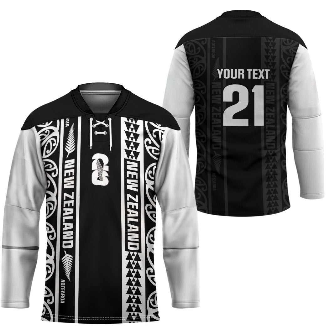 Custom New Zealand Football White Fern Supporter Hockey Jersey