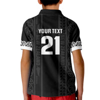 Custom New Zealand Football White Fern Supporter Kid Polo Shirt